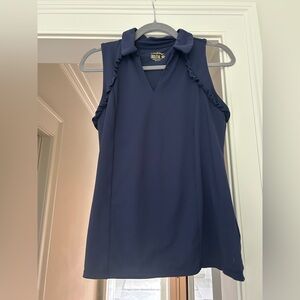 Lilly Pulitzer Navy Ruffle Tank Top